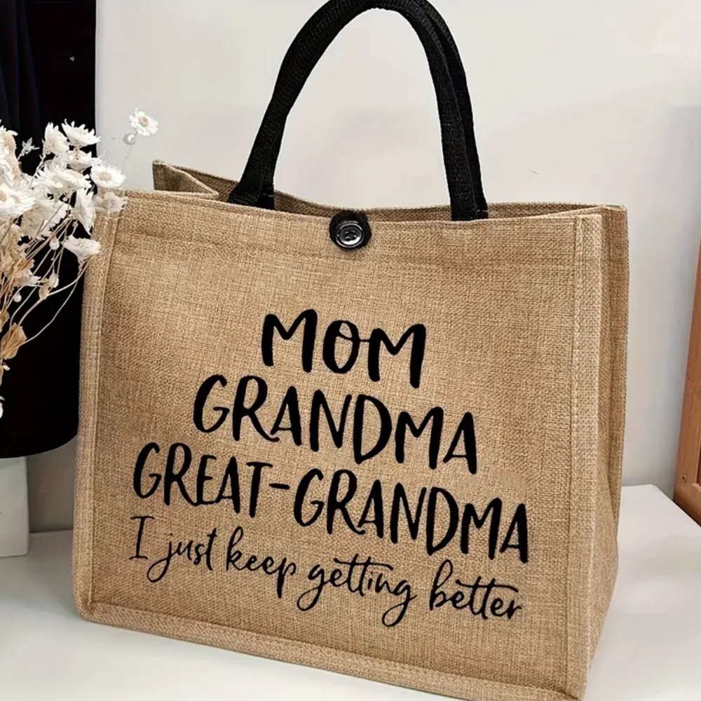 Grandma Tote Bag -Spacious & Stylish Handbag - Perfect Gift for Moms & Grandmas - Picture 2 of 8